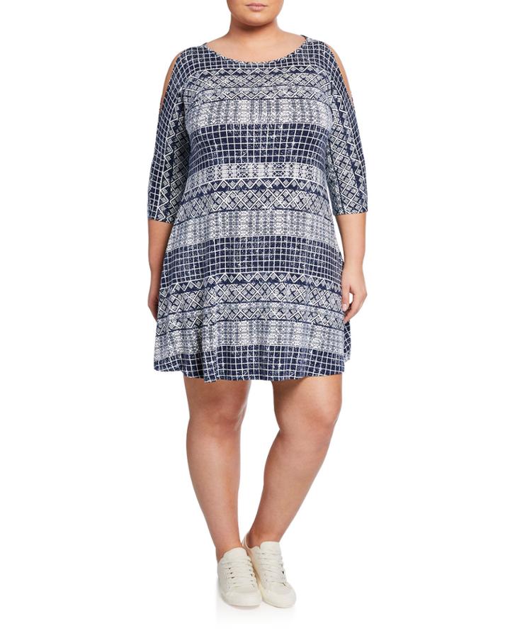 Plus Size Naya Cold-shoulder Dress