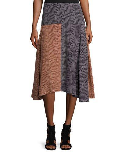 Broken-dash A-line Midi