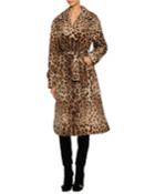 Leopard-print Long Trench Coat
