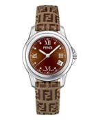 Loop Stainless Steel Watch W/ Fabric Strap,