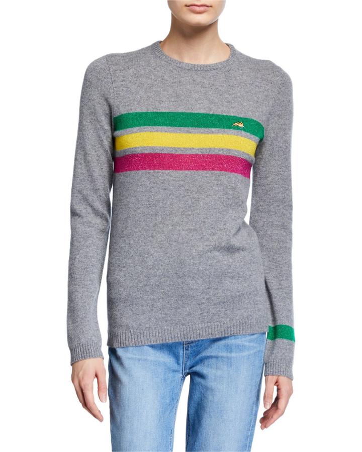 Daytona Sparkle Stripe Crewneck