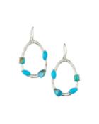 Rock Candy Small Pear Earrings W/ Turquoise