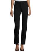 Marilyn Straight-leg Ponte Pants, Black
