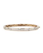 14k Mixed-cut Diamond Bangle Bracelet