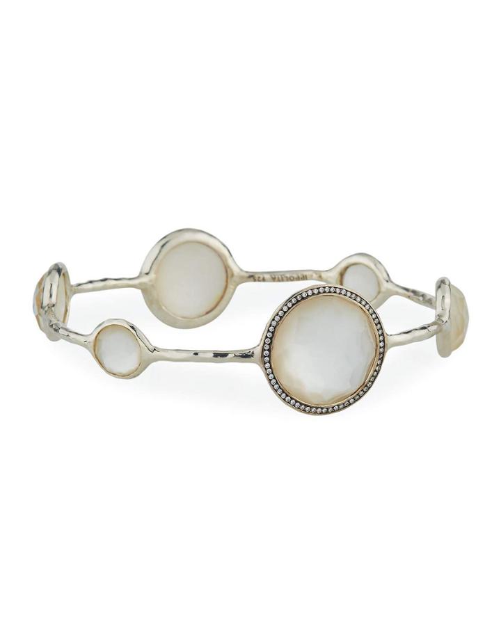 Stella Bangle In Mother-of-pearl Doublet With Diamonds