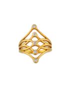 Delicate Vertical 5-diamond Ring,