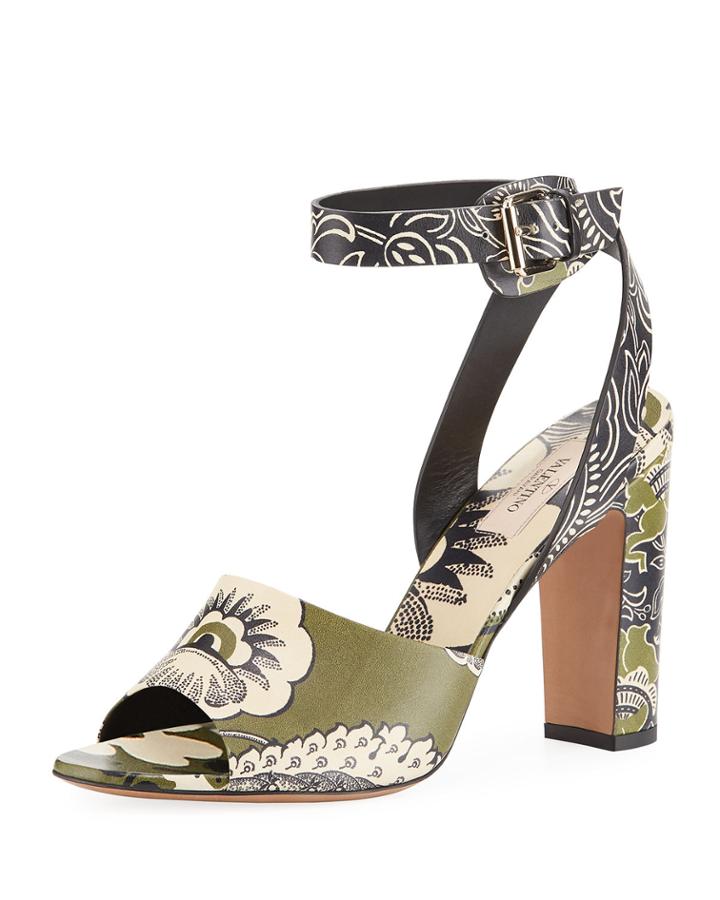 Mixed-print Leather