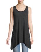 2-pocket Asymmetric Tunic Tank