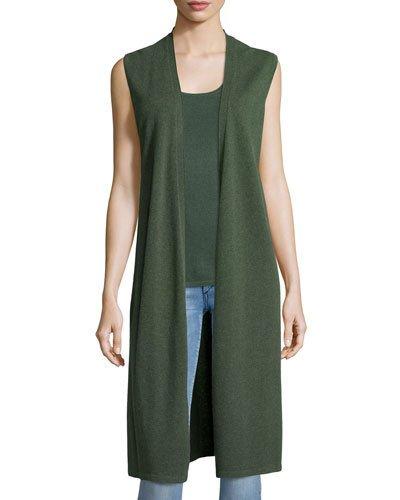 Long Cashmere Vest W/