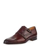 Hand-antiqued Calfskin Monk-strap