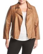 Washed Faux-leather Jacket,