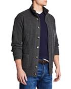 Men's Brioche-stitch Cashmere Cardigan