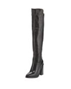 Shania Tall Leather Point-toe Boots