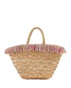 Large Seagrass Fringe Beach Tote Bag