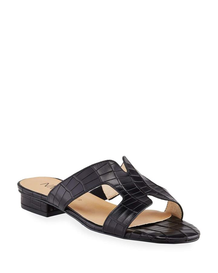 Belita Croc-print Caged
