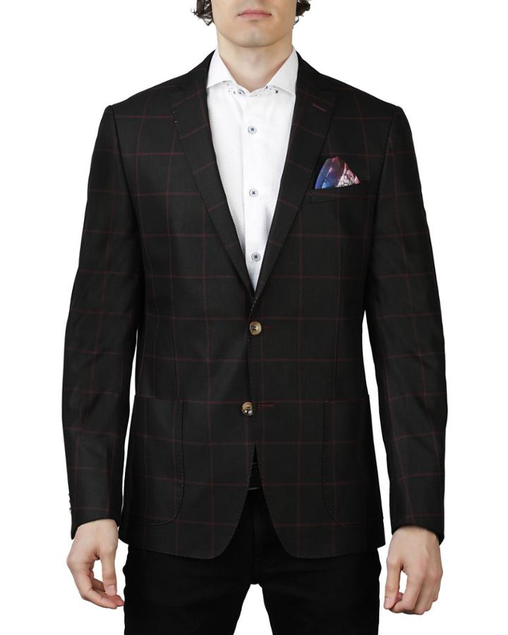 Men's Blazer In Algebra Jail, Black