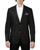 Men's Blazer In Algebra Jail, Black