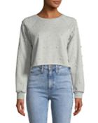Pearlescent Cropped Sweatshirt/sweater
