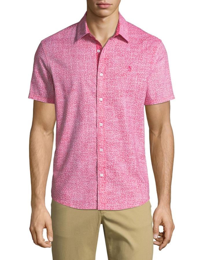 Men's Shell-print Short-sleeve