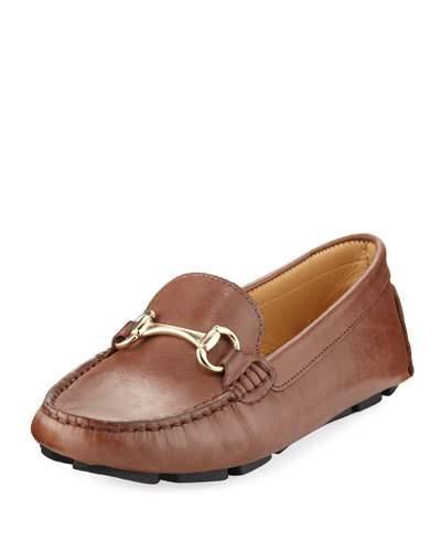 Daize Leather Flat Driver, Brown