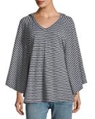 V-neck Cape-sleeve