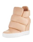Padded Grip-strap High-top Wedge
