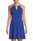 Chain-neck Sleeveless Dress