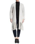 Viva La Fringe Relaxed Cardigan, Sand,