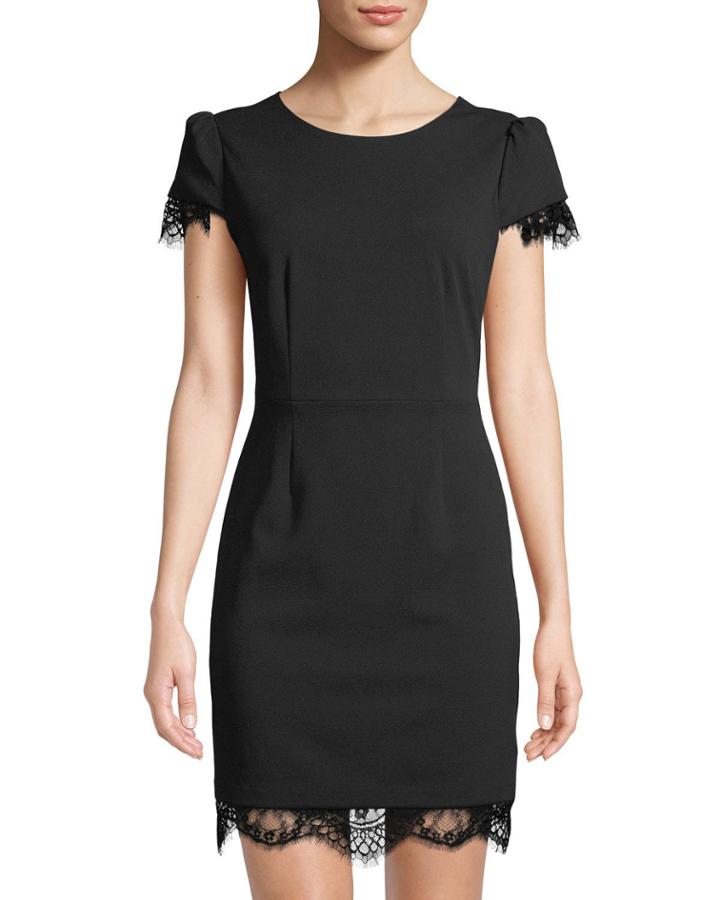 Lace-trim Short-sleeve