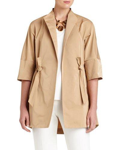 Rita Half-sleeve Self-tie Topper Jacket
