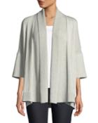 Short-sleeve Open-front Cardigan
