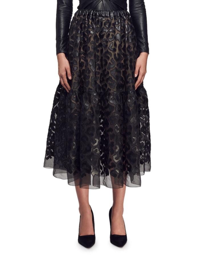 Faux-leather Burnout Full Peasant