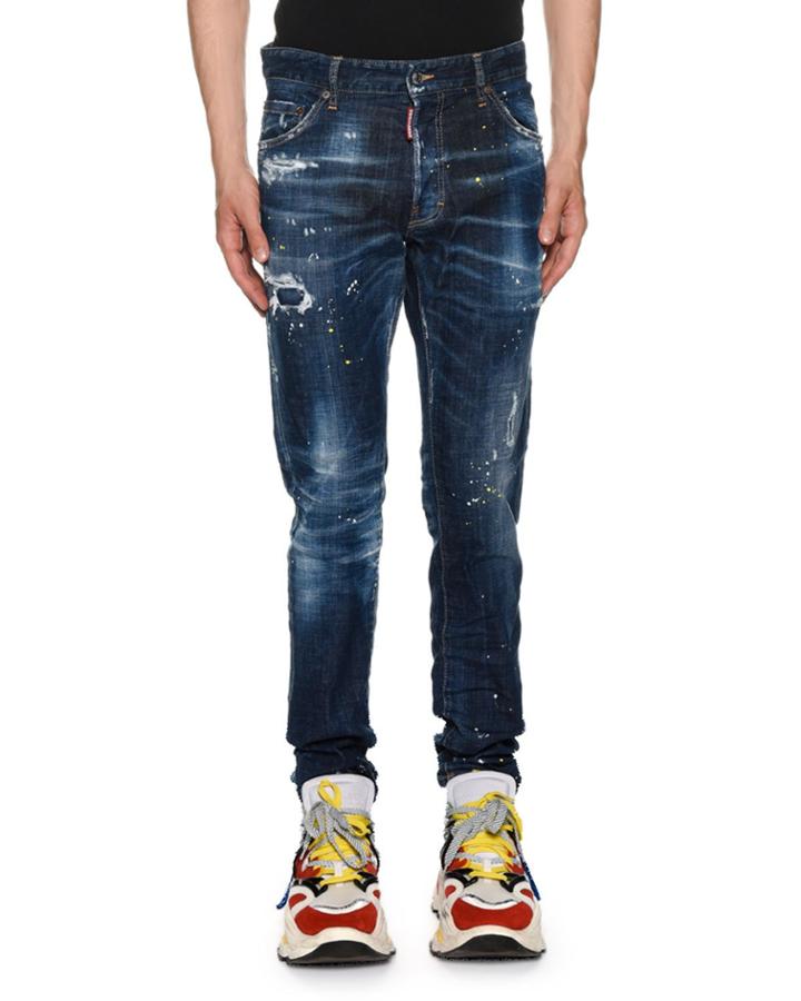 Men's Cool Guy Paint-spots Jeans