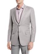 Checked Wool Two-button Blazer