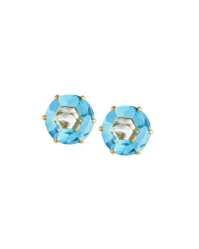 Gemma 18k Round Blue Topaz