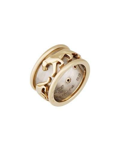 18k Two-tone Panthere Band Ring,