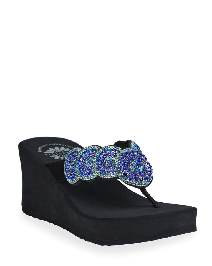 Violla Embellished Wedge Thong