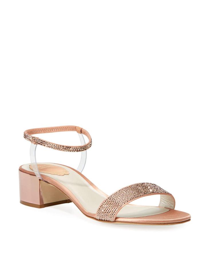 Crystal-embellished Satin Anklet