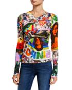 Pop Art Print Long-sleeve Top