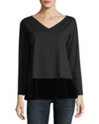 Lightweight Punto Milano Velvet Combo Top