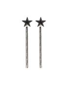 Rhinestone Star & Chain Fringe Drop Earrings