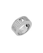 18k Happy Diamonds Floating Diamond Band Ring, Size 6.5, White Gold