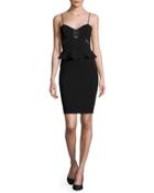 Sachi Lace-trim Peplum Dress