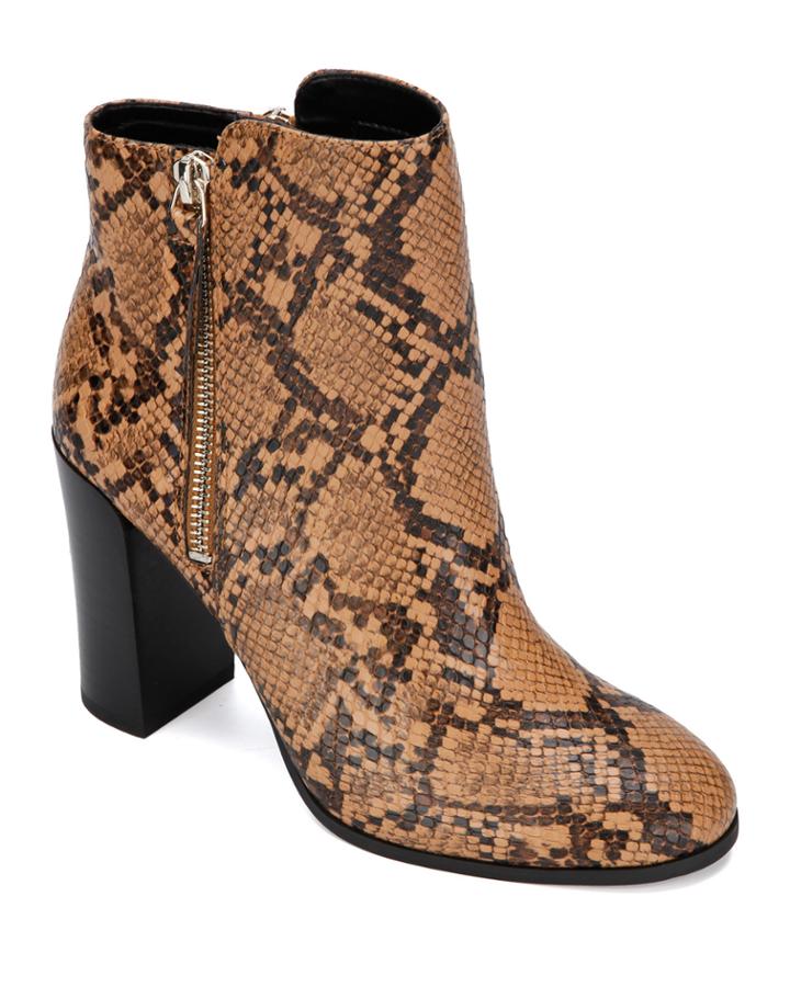Justin Snake-embossed Leather Booties