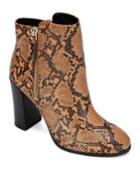 Justin Snake-embossed Leather Booties
