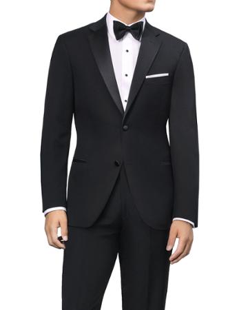 Men's Super 120's Wool-blend Notch Tuxedo Jacket