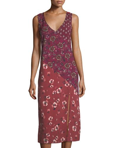 Mixed-print Sleeveless