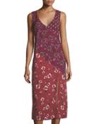 Mixed-print Sleeveless