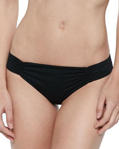 Monique Ruched-side Swim Bottom, Black