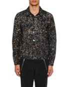 Men's Paint-splattered Denim Jacket